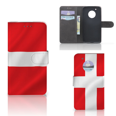 Motorola Moto G5 Plus Bookstyle Case Denemarken Motorola Moto G5 Plus Bookstyle Case Denemarken