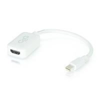 C2G 20CM Mini DisplayPort/Thunderbolt manspersoon naar HDMI vrouwtje 1080P Adapter White, Full HD Mini DP Compatibel met Apple MacBook, Mac Mini, Mac Pro, Microsoft Surface Pro, Dell XPS en meer
