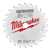 Milwaukee Accessoires Cirkelzaagblad P W 165x20x1.6x24ATB - 4932471931