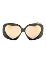 Moschino Eyewear lunettes de soleil à monture cœur - Noir