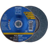 PFERD 67766185 PFC 180 Z 60 PSF STEELOX Lamellenschijf Diameter 180 mm Boordiameter 22.23 mm RVS, Staal 10 stuk(s)