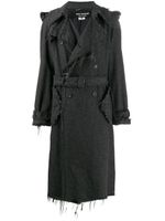 Junya Watanabe Comme des Garçons Pre-Owned trench rayé à bords francs - Gris