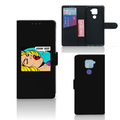 Xiaomi Redmi Note9 Wallet Case met Pasjes Popart Oh Yes Xiaomi Redmi Note9 Wallet Case met Pasjes Popart Oh Yes