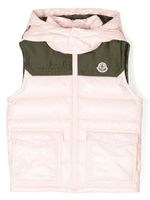 Moncler Enfant gilet colour block à design matelassé - Rose