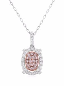 HYT Jewelry collier en platine à pendentif Argyle Pink Diamond - Argent