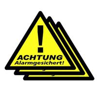 PENTATECH 40201 Waarschuwingssticker Let op: beveiligd Taal Duits Set van 3 stuks (b x h) 85 mm x 70 mm