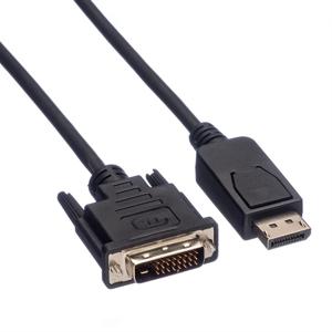 VALUE DisplayPort Kabel DP Male - DVI (24+1) Male, LSOH, zwart, 3 m