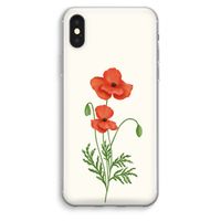 Red poppy: iPhone XS Max Transparant Hoesje - thumbnail