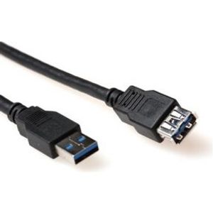 ACT USB 3.0 m/f 2m USB-kabel USB 3.2 Gen 1 (3.1 Gen 1) USB A Zwart