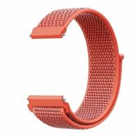 By Qubix - Compatible met Garmin Forerunner 55/245 / 645 - Sport Loop nylon bandje - Rood - Compatible Garmin bandje - Bandbreedte: 20mm