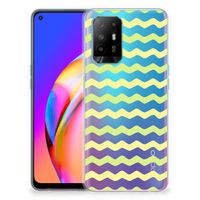 OPPO A94 5G | Reno5 Z TPU bumper Waves Yellow - thumbnail