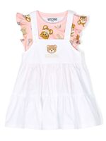 Moschino Kids robe Teddy Bear en coton - Blanc