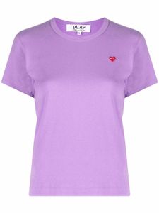 Comme Des Garçons Play t-shirt en coton à logo brodé - Violet