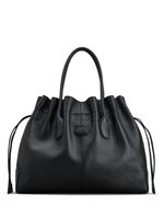 Tod's sac seau en cuir à logo embossé - Noir