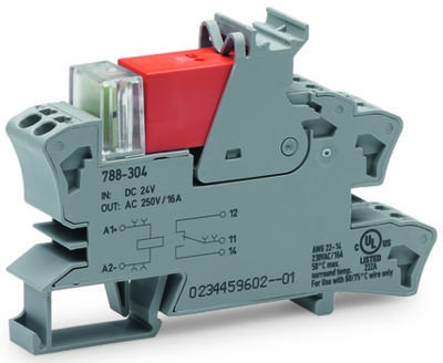 WAGO 788-303 Relaismodule Nominale spanning: 12 V/DC Schakelstroom (max.): 16 A 1x wisselcontact 1 stuk(s)