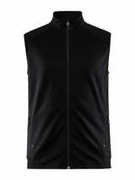 Craft ADV UNIFY VEST | Herenvest 3XL | Zwart | Lichtgewicht Vest Heren van gerecycled polyester | Loopvest voor heren | Met kraag | 2 Zakken | Heren Vest Outdoor, zwart, 3XL