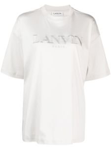 Lanvin t-shirt en coton à logo brodé - Gris