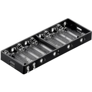 Goobay 11986 Batterijhouder 10 AA (penlite) Soldeeraansluiting (l x b x h) 151 x 57.3 x 15.8 mm