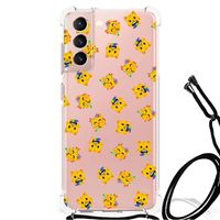 Doorzichtige Silicone Hoesje voor Samsung Galaxy S21 FE Katten Emojis - thumbnail