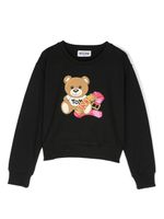 Moschino Kids Teddy-Bear cotton sweatshirt - Noir