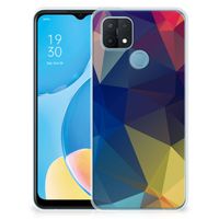 OPPO A15 TPU Hoesje Polygon Dark - thumbnail