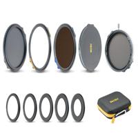 NiSi JetMag Pro 1-9 Stops VND magneetfilter kit incl. True Color 1-5 diafragma variabele ND-filter, FS ND16 (1,2), Black Mist 1/8 filter en magneet 67/72/77/82mm magnetische adapterringen