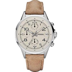 Horlogeband Fossil CH2714 Leder Beige 18mm