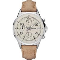 Horlogeband Fossil CH2714 Leder Beige 18mm