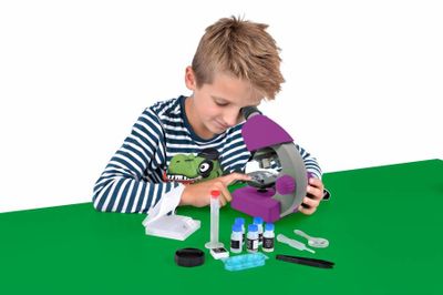 Bresser Optik 8851300GSF000 violet Kindermicroscoop Monoculair 640 x Doorvallend licht
