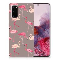 Samsung Galaxy S20 TPU Hoesje Flamingo - thumbnail