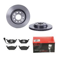 Remmenset, remschijf BREMBO, Remschijftype: Binnen geventileerd, Inbouwplaats: Vooras, u.a. für Seat, VW, Skoda, Audi - thumbnail