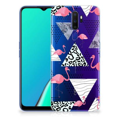 OPPO A5 2020 TPU Hoesje Flamingo Triangle