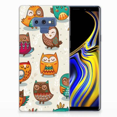 Samsung Galaxy Note 9 TPU Hoesje Vrolijke Uilen Samsung Galaxy Note 9 TPU Hoesje Vrolijke Uilen