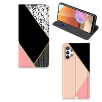 Samsung Galaxy A32 4G | A32 5G Enterprise Editie Stand Case Zwart Roze Vormen