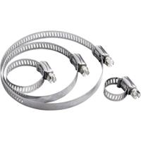 TRU COMPONENTS Wormaandrijfklem 1570041 Bundel-Ø (bereik) 79 tot 92 mm Zeskantschroef met sleuf Zilver 1 stuk(s)