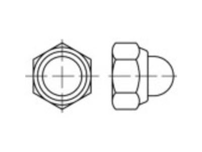 TOOLCRAFT 1066610 Zeskant dopmoeren M8 DIN 986 RVS 100 stuk(s)