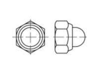 TOOLCRAFT 1066610 Zeskant dopmoeren M8 DIN 986 RVS 100 stuk(s)
