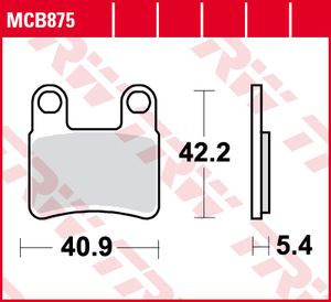 TRW Remblokken, en remschoenen voor de moto, MCB875P Allround organisch