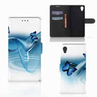 Sony Xperia XA1 Plus Telefoonhoesje met Pasjes Vlinders