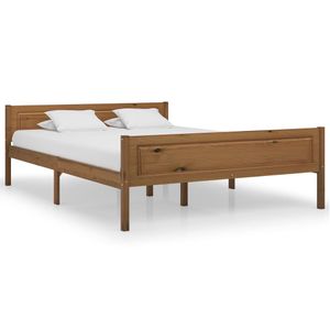 Bedframe massief grenenhout honingbruin 140x200 cm