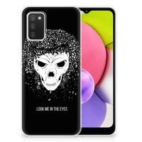 Silicone Back Case Samsung Galaxy A03S Skull Hair