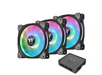 Thermaltake Riing Duo 12 RGB radiatorventilator 3 Pack Dual Riing behuizing ventilator, zwart