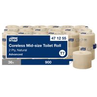 Toiletpapier Tork T7 hulsloos Natural Advanced midsize 2-laags 900vel 472155