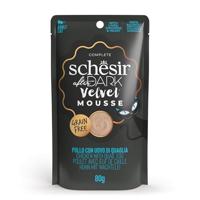 Schesir After Dark, smaak kip met kwarteleitjes, Velvet Mousse, compleet natvoer voor volwassen katten, 12 zakjes à 80 g