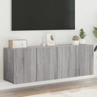 Tv-meubels 2 st wandgemonteerd 60x30x41 cm grijs sonoma eiken