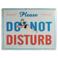 Nostalgic Art wandbord/muurplaatje - metaal - Do Not Disturb - 30 x 40 cm - Mancave