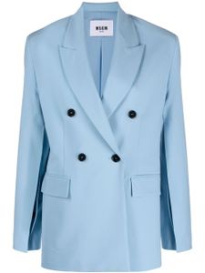 MSGM blazer à boutonnière croisée - Bleu