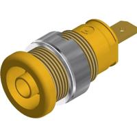 SEB Laboratoriumsokkel, vrouwelijk, diameter van de spindel: 4 mm, SKS Hirschmann SEB 2610 F4,8 972355103, geel, 1 stuk
