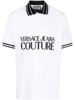 Versace Jeans Couture polo en coton à logo imprimé - Blanc