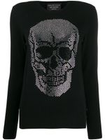 Philipp Plein pull à motif tête de mort - Noir